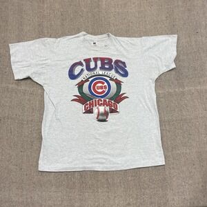 vintage Chicago Cubs shirt mens xl gray 1990s MLB
